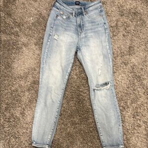 Women's Light Blue Distressed Jeans